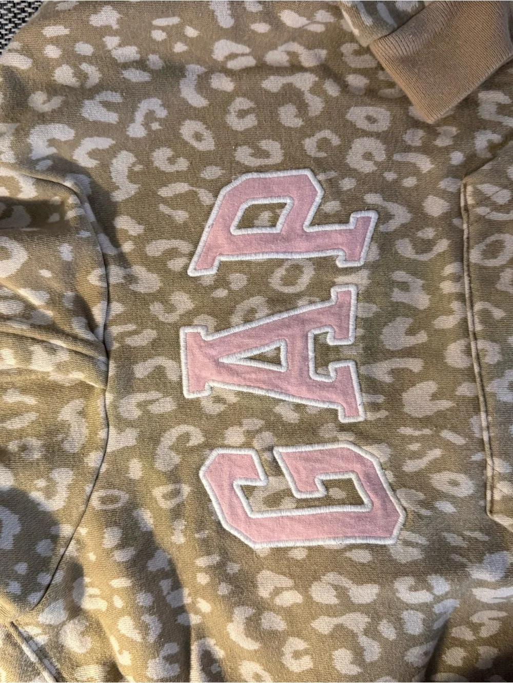 GAP Kids Tan Leopard Print Sweatshirt & Joggers